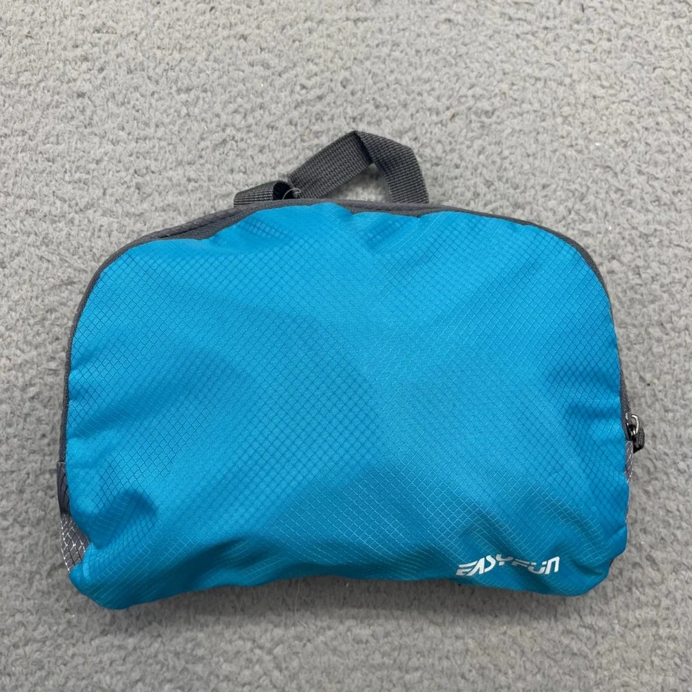 EASYFUN Packable Blue Grey Unisex One Size Hiking Travel Backpack Ripstop Nylon